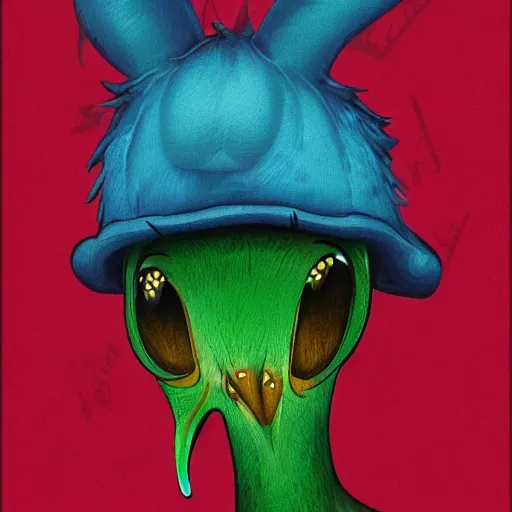 Image similar to a dik dik monster with tattoos, wearing a fedora, tattoos, colorful, digital art, fantasy, magic, trending on artstation, ultra detailed, professional illustration by basil gogos