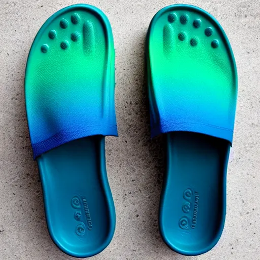 Image similar to blue green ombre crocs