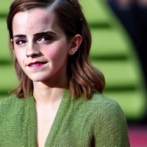 Image similar to emma watson as an avocado