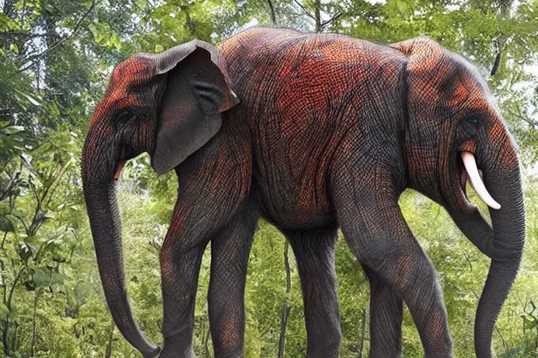 Prompt: a creature that is a spider-elephant hybrid