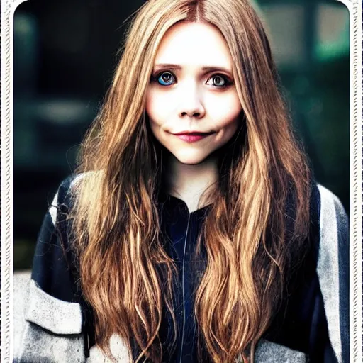 Prompt: Elisabeth Olsen as an anime character