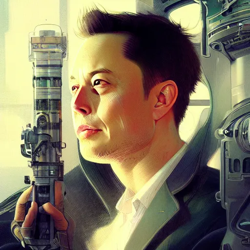 Image similar to ultra realistic illustration, elon musk as young anime, intricate, elegant, highly detailed, digital painting, artstation, concept art, smooth, sharp focus, illustration, art by artgerm and greg rutkowski and alphonse mucha