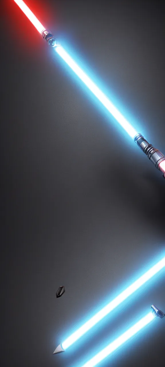 Image similar to ultra - detailed cinematic render, of a lightsaber hilt, that lies vertically on a round carved stone, lit up in a dark room, photo from above, octane render, deviantart, high quality, digital art, 8 k, jedi fallen order teaser, jedi fallen order lightsaber wallpaper 4 k, volumetric lighting