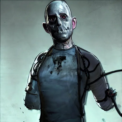 Prompt: Jeff Bezos as a Dead By Daylight character, concept art