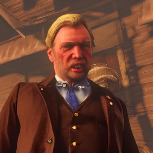Prompt: Donald Trump in red dead redemption 2 4K quality