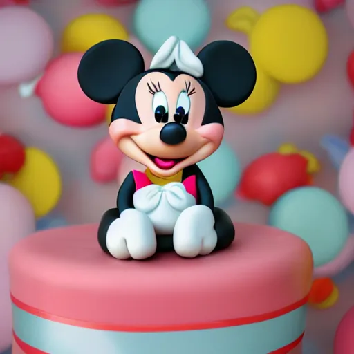 Image similar to product photograph of cute disney cake toppers for babies, octane render, hyper realistic, cute, kawaii, toys, plastic, vinyl, 8 k, white background,