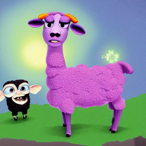 Prompt: inside out sheep