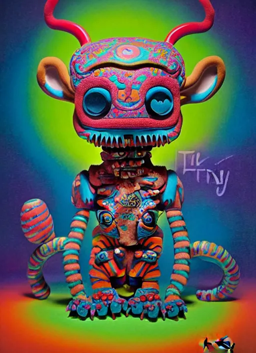 Prompt: colorful cute tlaloc alebrije by mark ryden and dean ellis, octane, insanely detailed