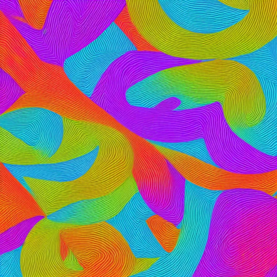 Prompt: colorful parametric patterns