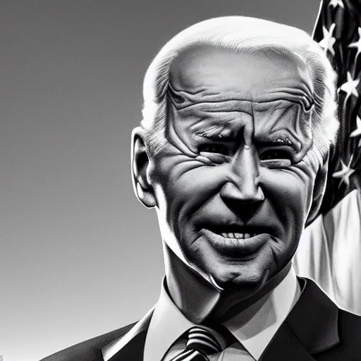 Image similar to demonic joe biden portrait, realistic photograph, award - winning