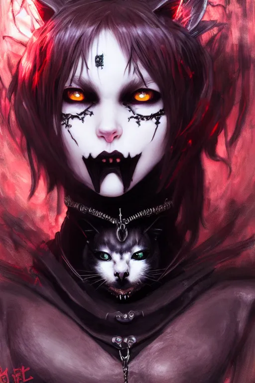 cat girl anime goth