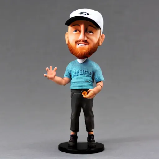 Prompt: mac miller as a bobblehead figure, ebay photo