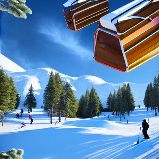 Image similar to : psychedelic ski resort, architectural plans hyper - realistic, detailed, render by c 4 d octane, unreal engine, 8 k 3 d render ray traceing