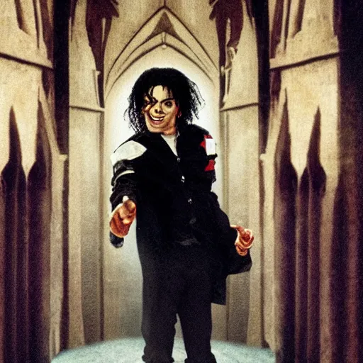 Image similar to michael jackson in hogwarts