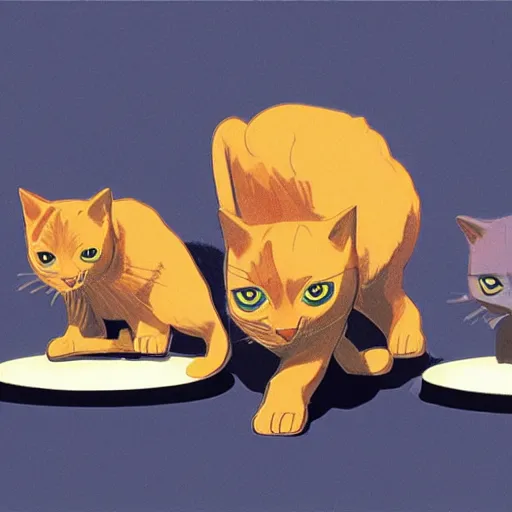 Prompt: cats in the style of syd mead