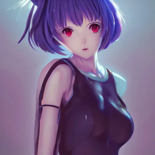 Prompt: anime portrait of rei ayanami as an anime girl by Stanley Artgerm Lau, WLOP, Rossdraws, James Jean, Andrei Riabovitchev, Marc Simonetti, and Sakimichan, trending on artstation