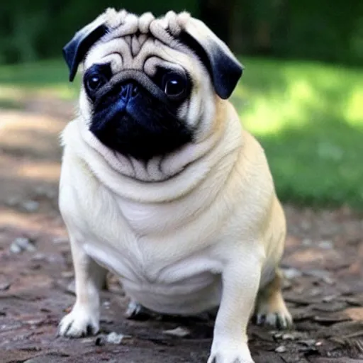 Prompt: pug wearing a wig