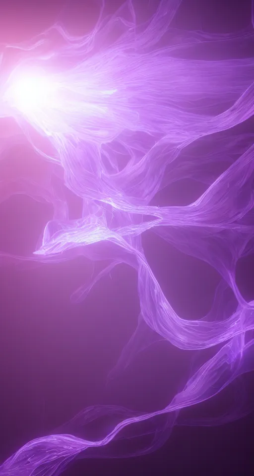 Prompt: Flowing glass, purple blurred background, volumetric light, 8K, Unreal Engine 5, ray tracing, octane render, realistic, real, street