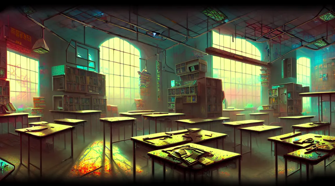 Classroom sunlight anime visual novel game. Generate Ai 27736758 Stock  Photo at Vecteezy