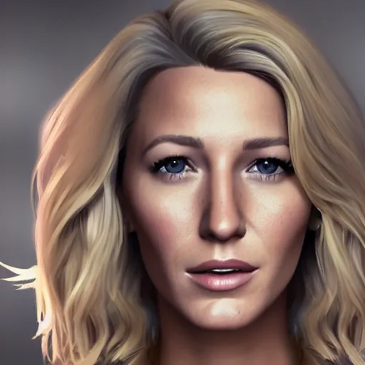 Image similar to blake lively portrait, gta, game, character, highly detailed, 8 0 s