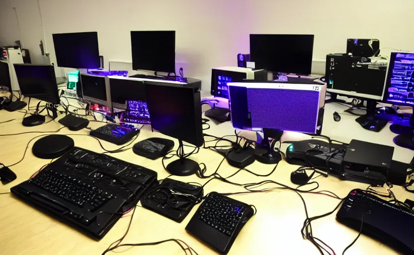 Image similar to lan party, y 2 k