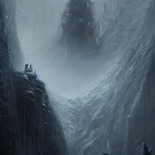 Prompt: at the mountains of madness, painted by seb mckinnon, high detail, dramatic light, digital art, painted by greg rutkowski, promotional movie posterart, trending on artstation