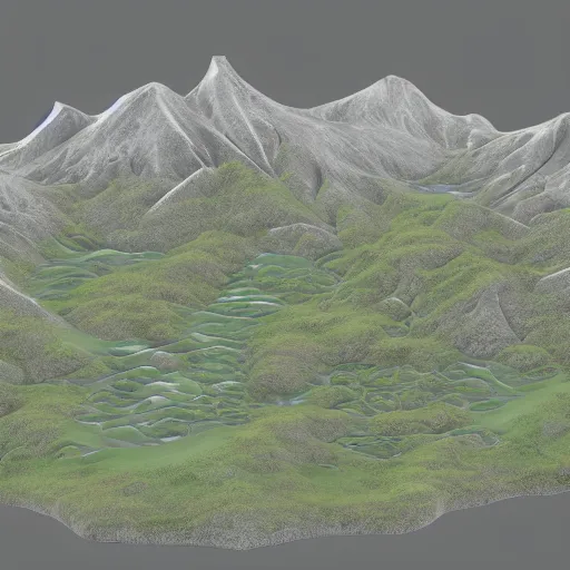 Prompt: beautiful landscape, now a bunch of nonsense to see what the model does, no idea what happens when I do this, the plan is to slightly change some of these words to see at what point the composiion changes dramatically
