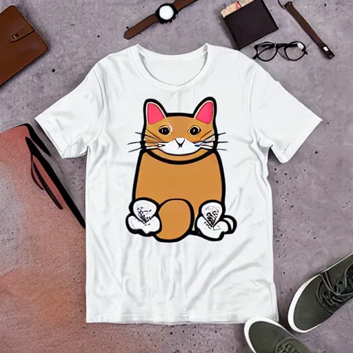 Prompt: funny cat tshirt