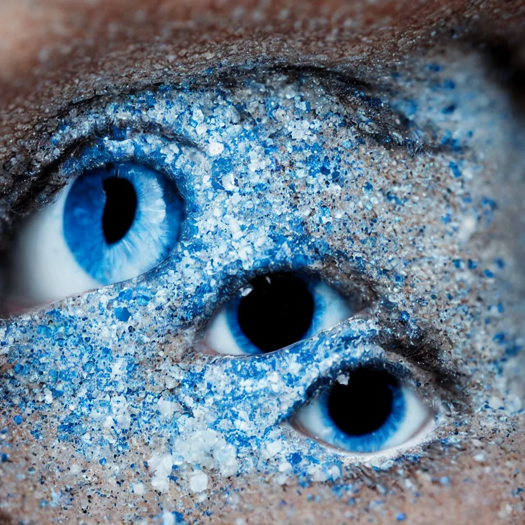 Prompt: blue eye is cracking into a bunch of pieces, hyperrealistic, macro closeup shooting, hyperdetailed, cinematic