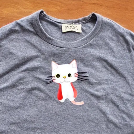 Image similar to cute cat in the pocket of a tshirt