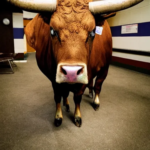 Image similar to inmate that has a bull head, in jail