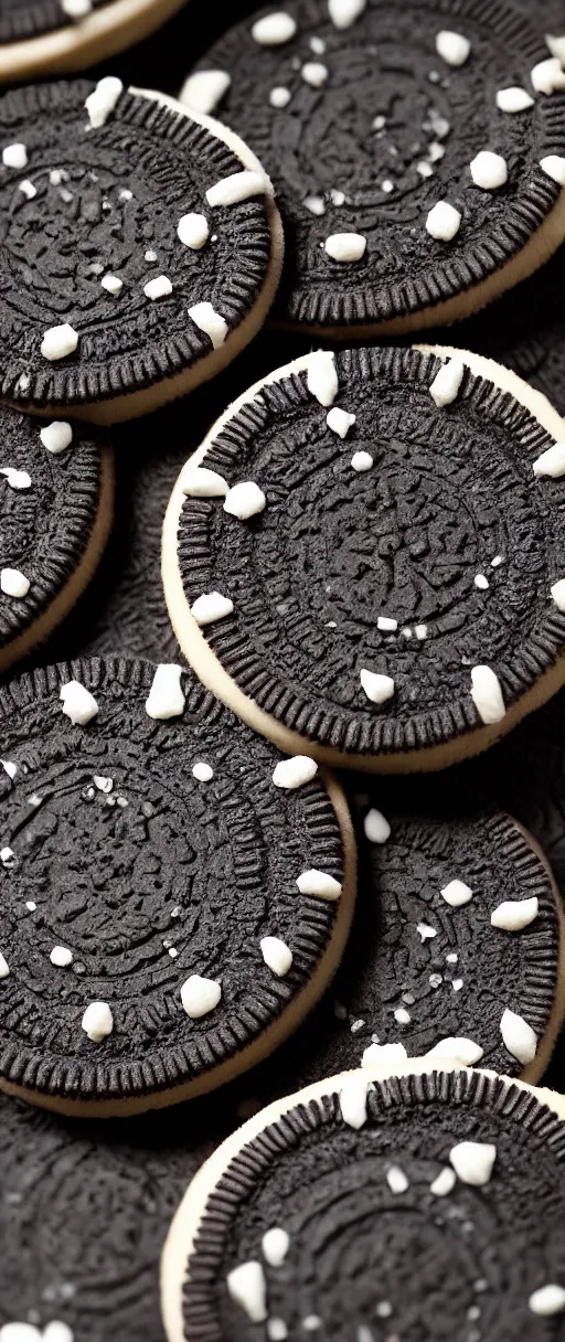 Image similar to octane render of an oreo, three point lighting, white backround, realistic