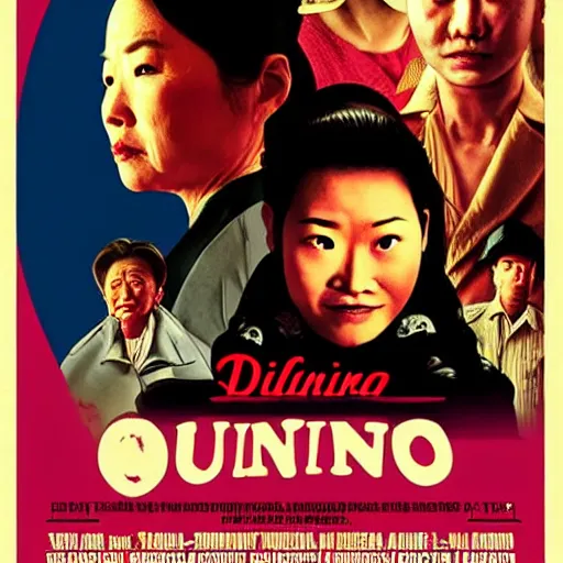 Prompt: A poster for a film directed by Quentin Tarantino with various old Chinese women as the main cast