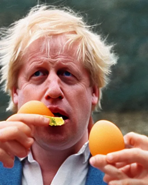 Film Still Close - Up Shot Of Boris Johnson Eating | Stable Diffusion ...