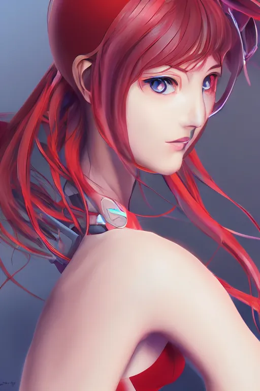 Image similar to heroine, beautiful, female mecha, evangelion, ultra detailed, digital art, 8 k, character, realistic, portrait, 3 d, hyperrealistic