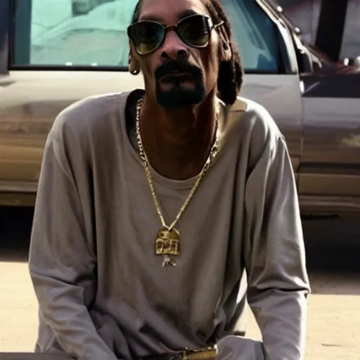 Image similar to snoop dogg as a walking dead character