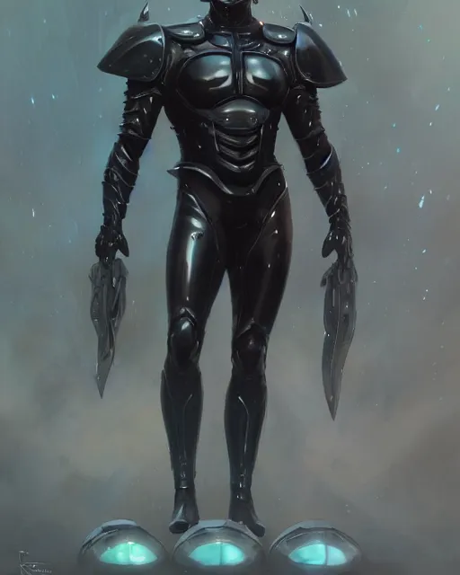 Prompt: iridescent sinewy smooth muscular male sleek glossy black pearlescent scifi armor with smooth black featureless helm, by greg rutkowski and mark brookes and jim burns and tom bagshaw and magali villeneuve, trending on artstation