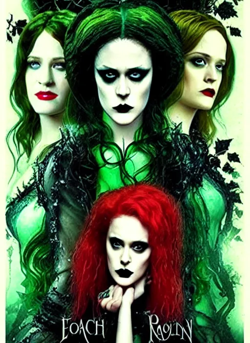 Image similar to poster for a gothic poison ivy movie starring evan rachel wood