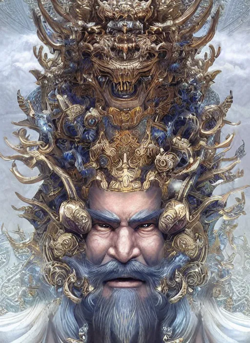 Image similar to digital painting of chinese gods, by filipe pagliuso and justin gerard symmetric, fantasy, highly detailed, realistic, intricate port