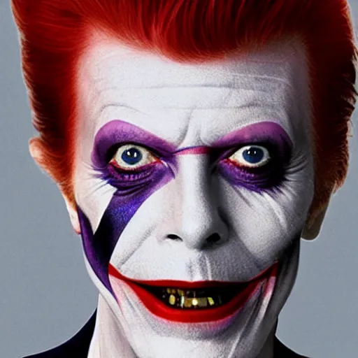 Prompt: david bowie as the joker