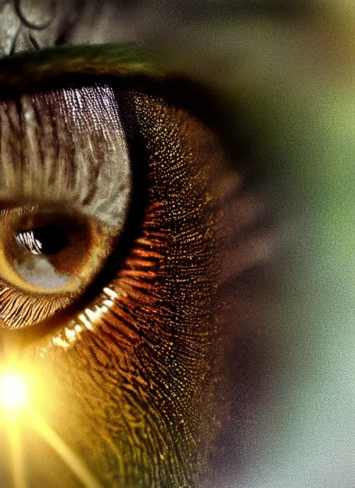 Image similar to montage centered thin ring iris, detailed colored iris textures, eyelashes, advanced art, art styles mix, from wikipedia, wet eye relections, sunshine, hd macro photograph, from side, grid of eye shapes