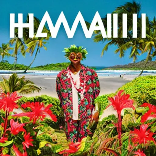 Prompt: hawaii part ii album cover