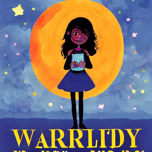 Image similar to happy birthday beautiful worrier girl, book cover by Neil Gaiman