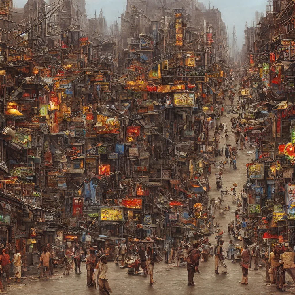 Image similar to detailed painting of gang nam street, trending on art station, by ted nasmith