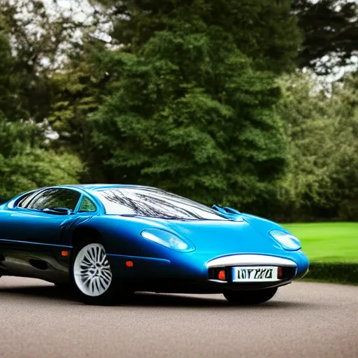 Image similar to “Jaguar XJ220 brochure photo, cinematic, 4K”