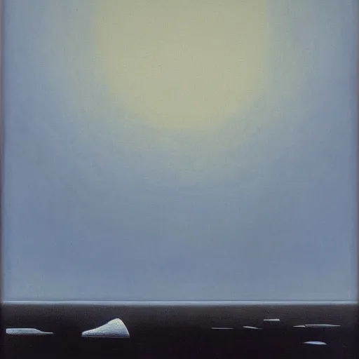 Image similar to the abstract painting'arctic void ', by caspar david friedrich, by rothko