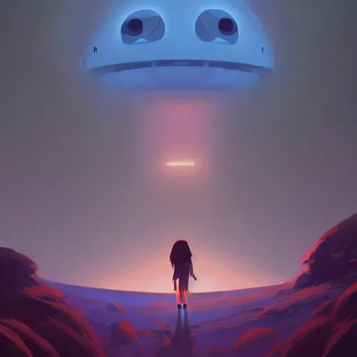 Image similar to face icon stylized minimalist close encounters of the third kind, loftis, cory behance hd by jesper ejsing, by rhads, makoto shinkai and lois van baarle, ilya kuvshinov, rossdraws global illumination