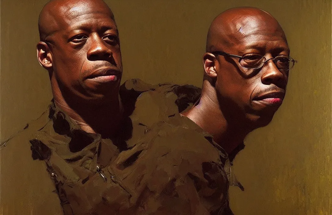 Image similar to portrait of ian wright!!!!!!!!!!!!!!!!!!!!!!!!!!!, detailed face, detailed painting, epic lighting, by ilya repin, phil hale and kent williams