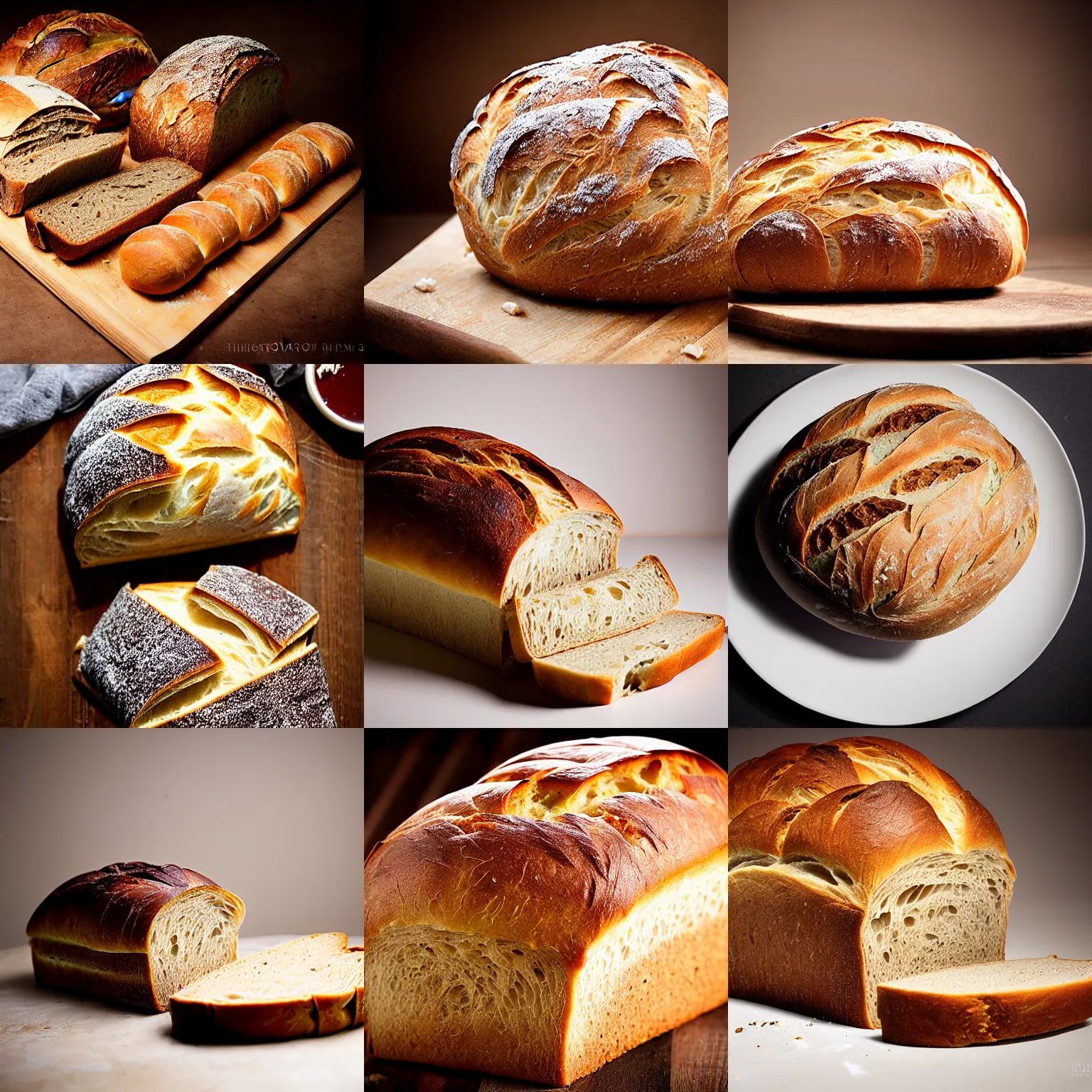 Prompt: rat!!!!!!!!!! bread, food photography, studio lighting, delicious