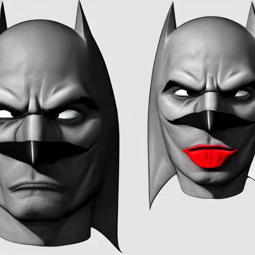 Image similar to batman clown hybrid, NPR 3D toon shading, cgsociety